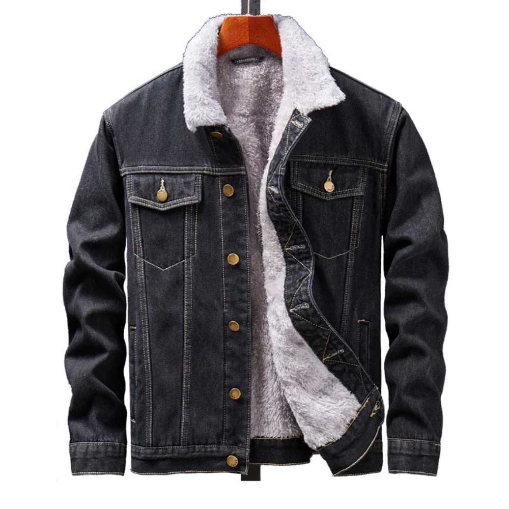New with tags Men’s lined denim jacket